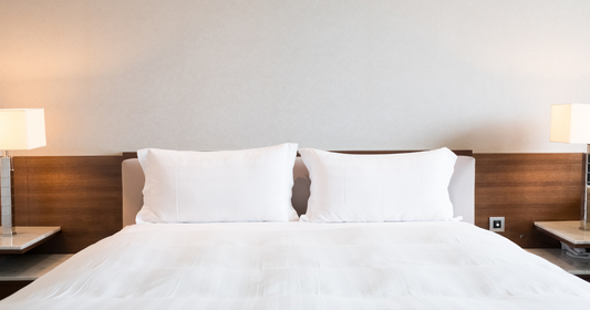 white bed sheet