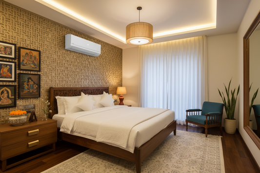Cotton bed sheet on a bed — choosing the right fabric for AC and non-AC rooms in India