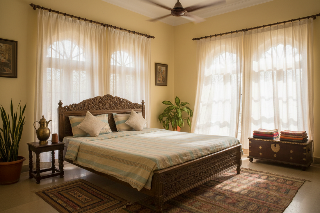 Pure cotton bed sheet being changed — how often to wash bed sheets in Indian summer