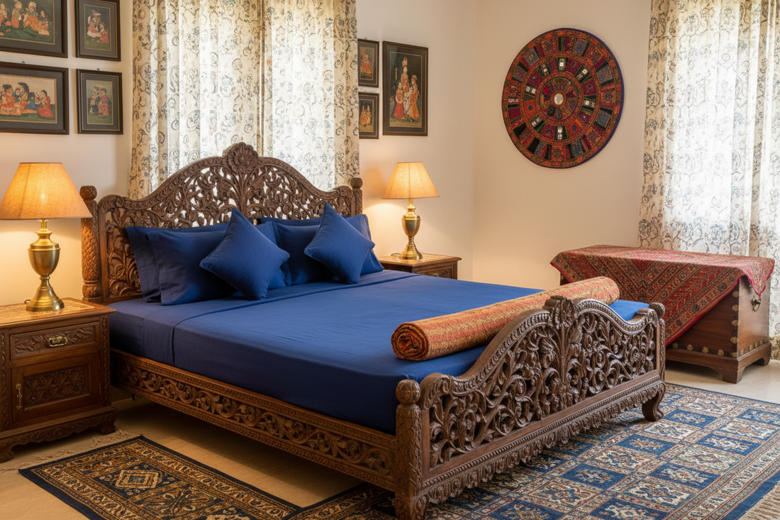 Crisp percale cotton bed sheet — why percale is the best choice for Delhi's 45°C summer heat