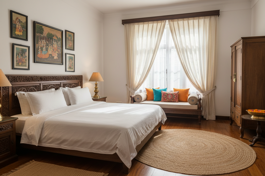Examining pure cotton bed sheet texture — Indian buyer's guide to verifying 100% cotton quality