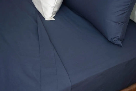 Navy Blue Pure Cotton Bedding Bundle — BELONG India