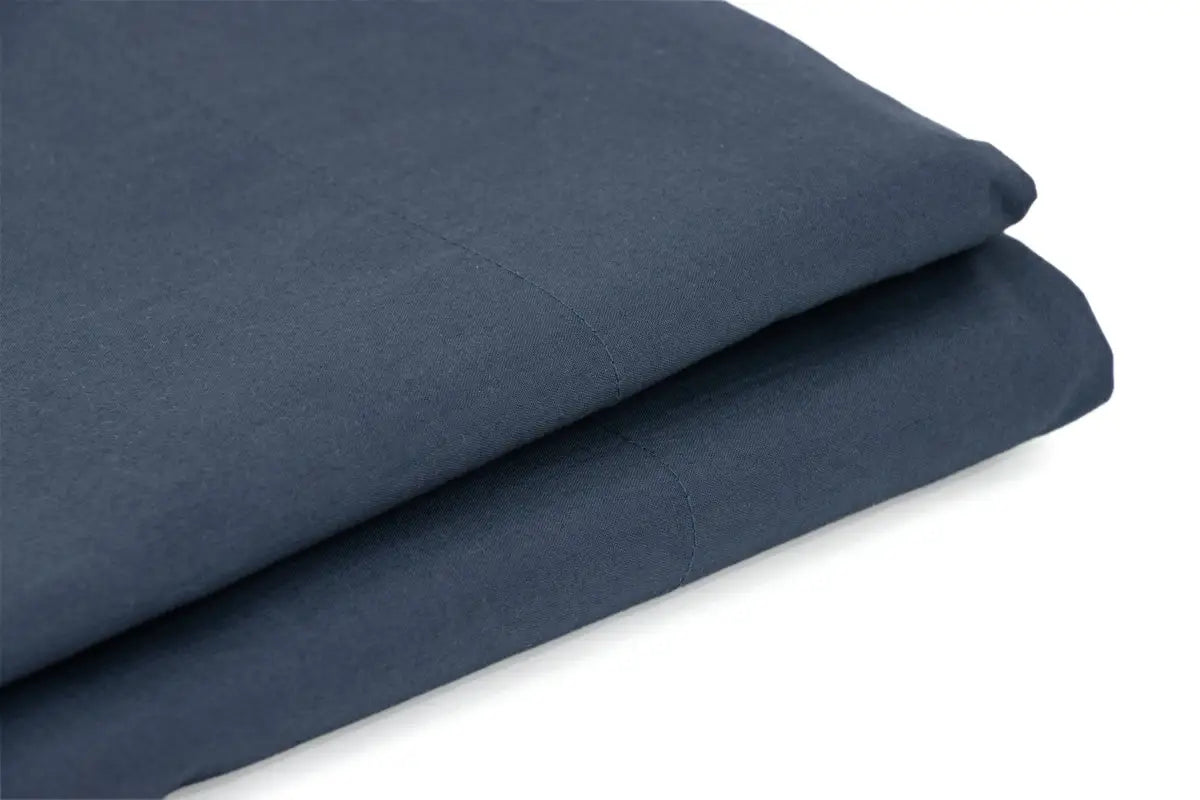Navy Blue Pure Cotton Bedsheet Set — BELONG India