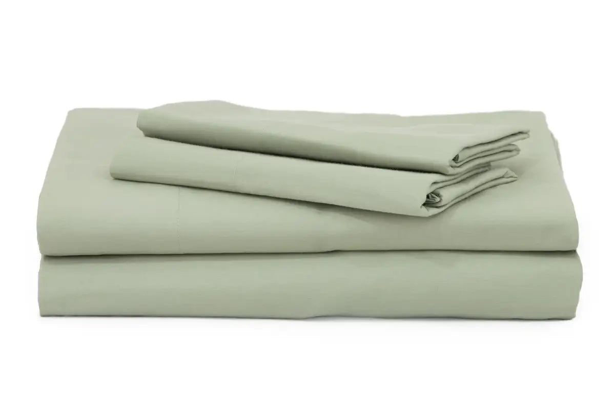 Sage Green Pure Cotton Bedsheet Set — BELONG India