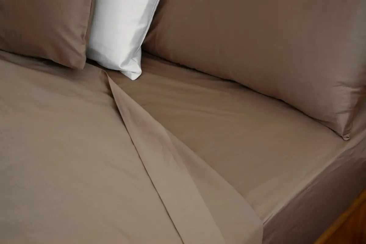 Brown Pure Cotton Bedsheet Set — BELONG India