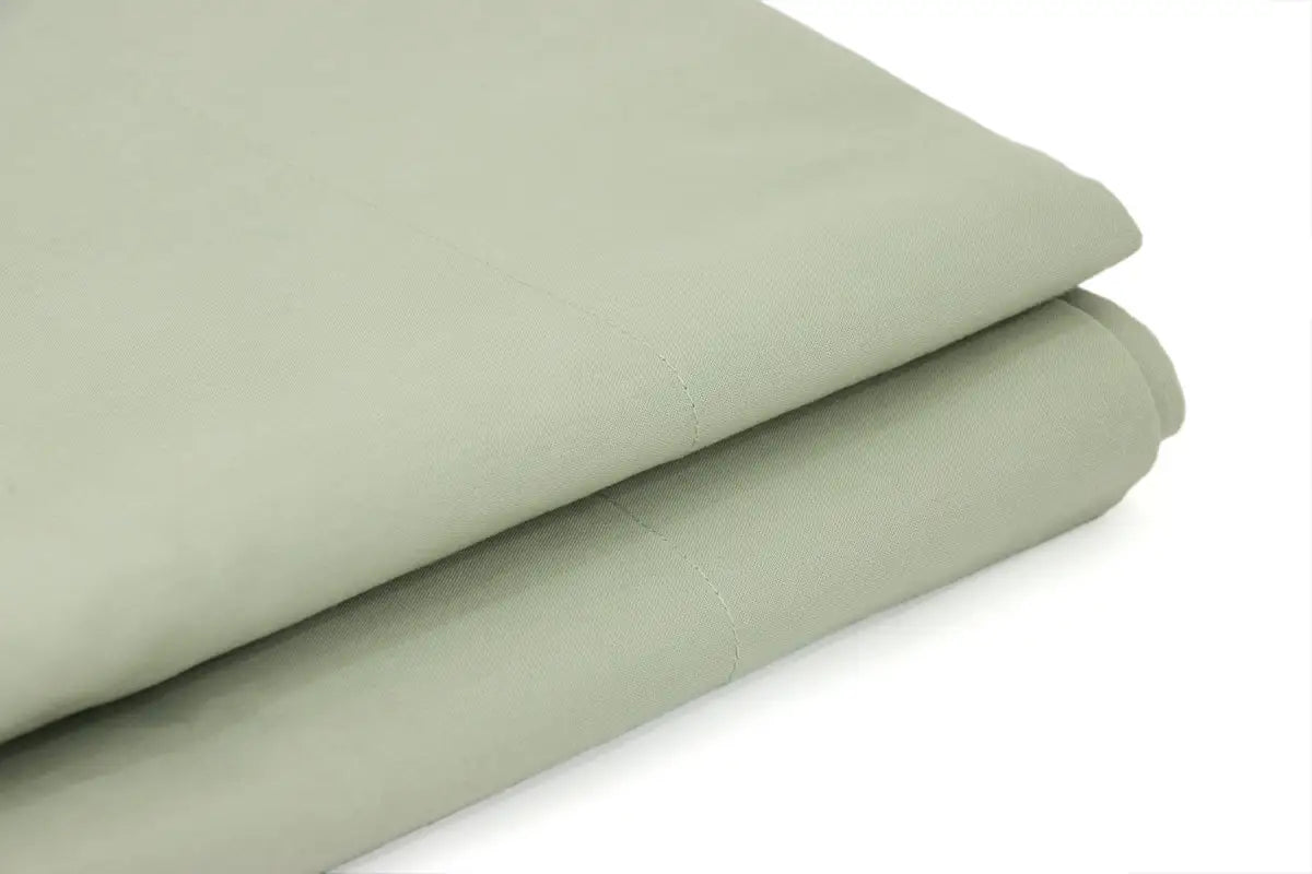 Sage Green Pure Cotton Fitted Sheet Set — BELONG India