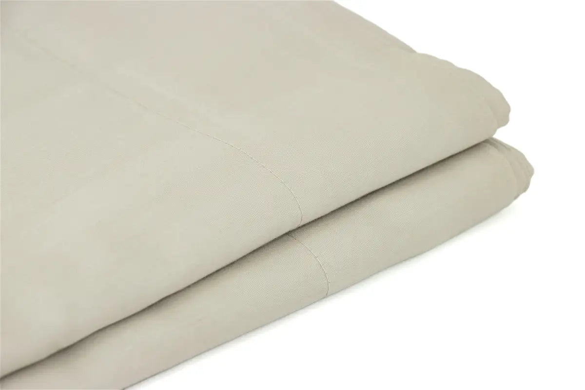 Light Grey Pure Cotton Fitted Sheet Set — BELONG India