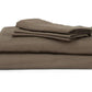 Brown Pure Cotton Fitted Sheet Set — BELONG India