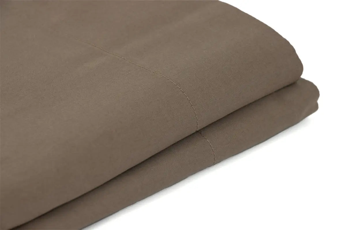 Brown Pure Cotton Fitted Sheet Set — BELONG India